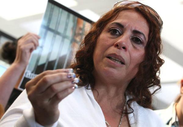 Marilyn Mulero, who served 28 years for a 1992 arrest, speaks at a press co<em></em>nference at the Leighton Criminal Courthouse following a hearing on Aug. 9, 2023.
