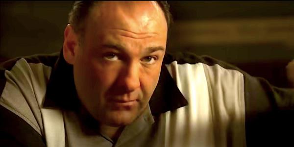 James Gandolfini as Tony Soprano looks up in the final seco<em></em>nds of The Sopranos series finale