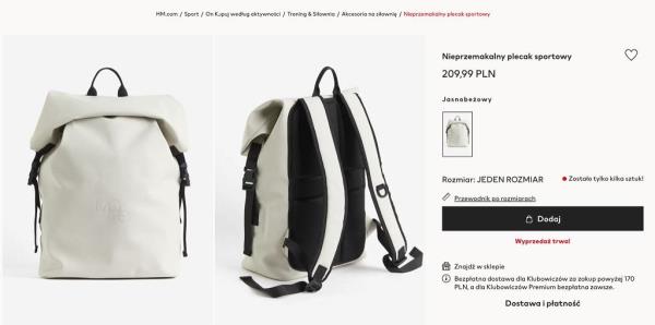 fashio<em></em>nable H&M backpack